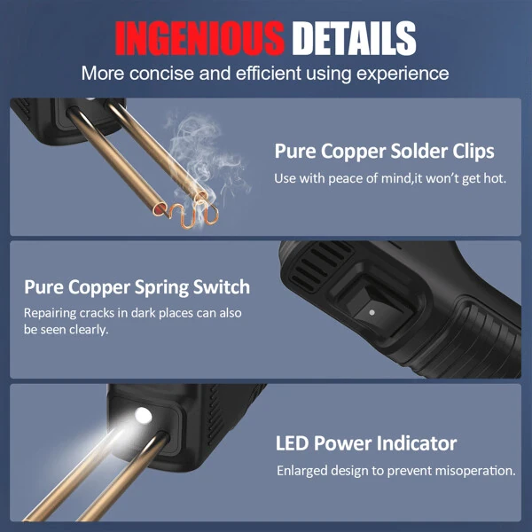 Plastic Welder Hot Stapler Car Bumper Electronic Welding Repair Tool - 7