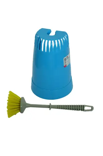 Plastik qopqoq bilan jihozlangan hojatxona cho'tkasi to'plami, aralash ranglar ZP-136 - LOKMANAVM (1)