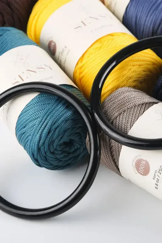 Пластиковая Круглая Ручка для Сумки 12 См Черная - 2