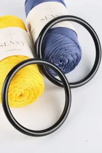 Пластиковая Круглая Ручка для Сумки 12 См Черная - 7