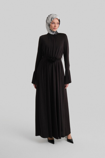 Платье Armine Elegance с V-образным вырезом 24Y9823 Черный - 8