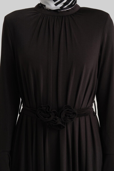 Платье Armine Elegance с V-образным вырезом 24Y9823 Черный - 11