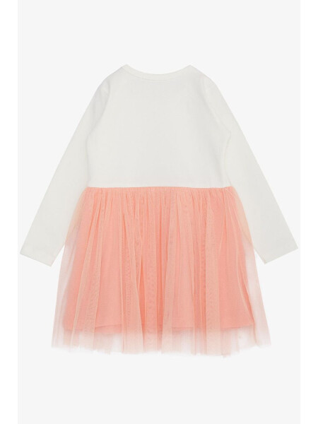 Платье для девочек с длинным рукавом, с цветочным узором, милым принтом жирафа, цвета слоновой кости (1,5-3 года) - LC WAIKIKI (1)