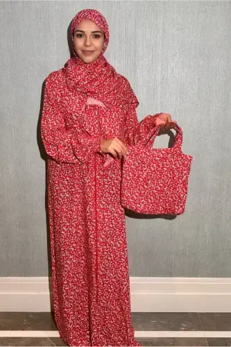 Платье для намаза с качественной строчкой, мягкой тканью, цельной частью, застежкой-молнией, практичное - LAGOM (1)