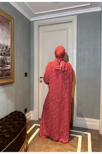 Платье для намаза с качественной строчкой, мягкой тканью, цельной частью, застежкой-молнией, практичное - 4