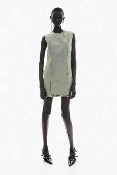 Платье из габардина с рукавами-колокольчиками - H&M