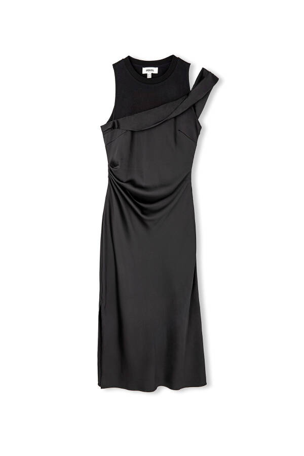 Платье из хлопковой смеси с драпировкой - 15