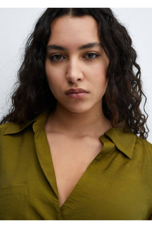 Платье-конверт с лентой - 7