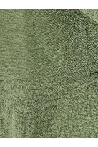 Платье миди без рукавов с карманами, с эластичной талией и поясом. - 6