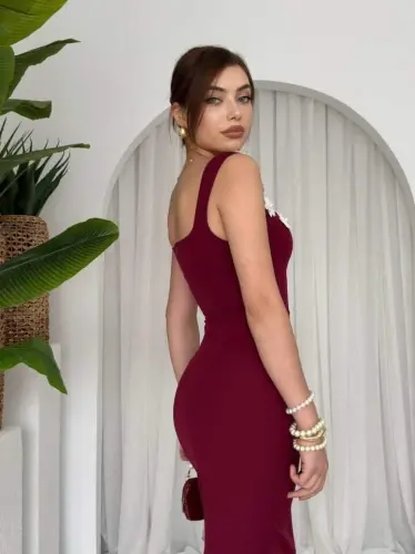 Платье с цветочной деталью Ming - 5