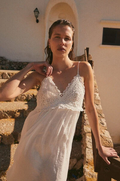 Платье с деталями и бретельками. - H&M (1)