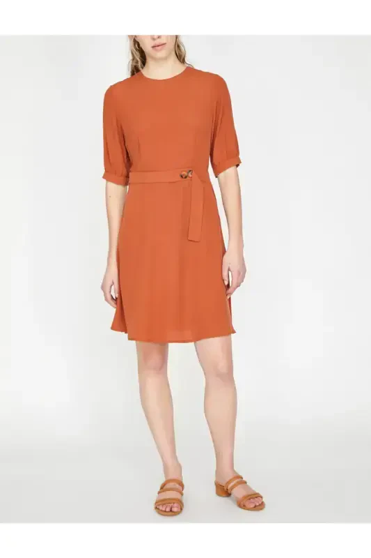 Платье с деталями в виде пуговиц - 4