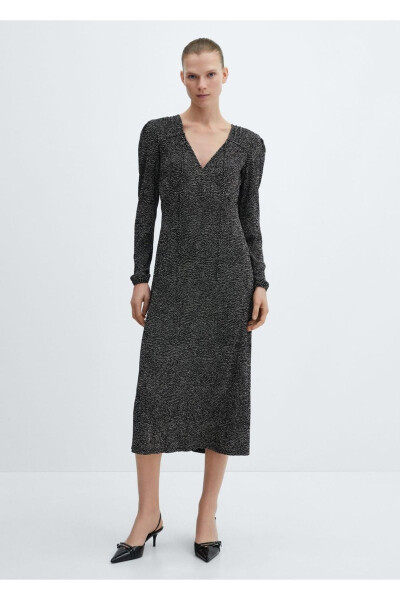 Платье с узорчатым бантом - MANGO WOMAN (1)