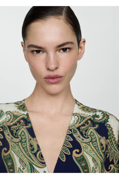 Платье с узорчатыми бантами - 6