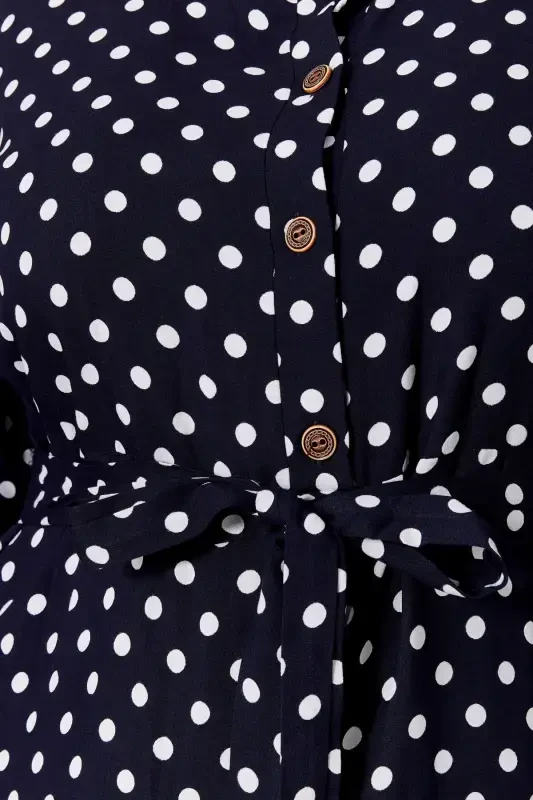 Платье в горошек для женщин больших размеров - 3