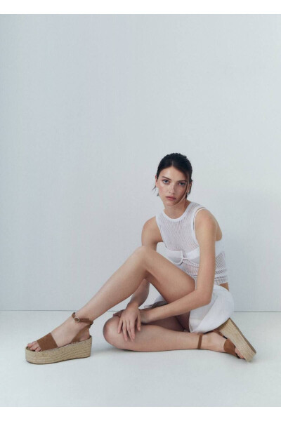 Platform Leather Sandals - MANGO WOMAN (1)