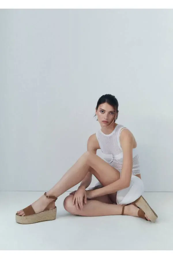 Платформенные кожаные сандалии - 2