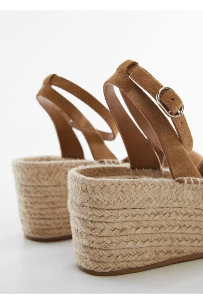 Платформенные кожаные сандалии - 4