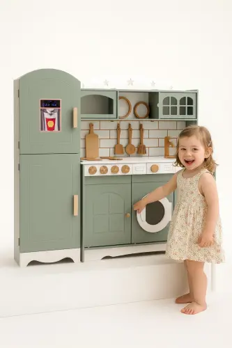 Play Kitchen with Refrigerator (LIME GREEN) 
