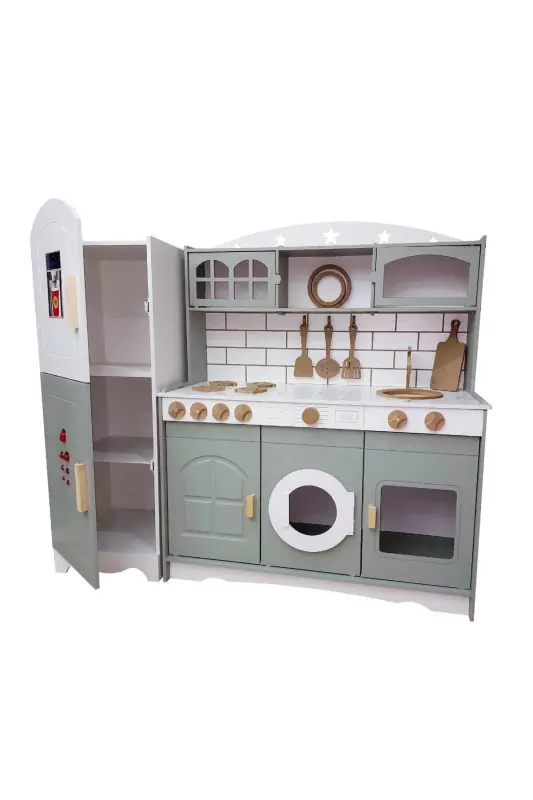 Play Kitchen with Refrigerator (LIME GREEN) - 3