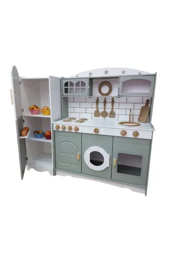 Play Kitchen with Refrigerator (LIME GREEN) - 4