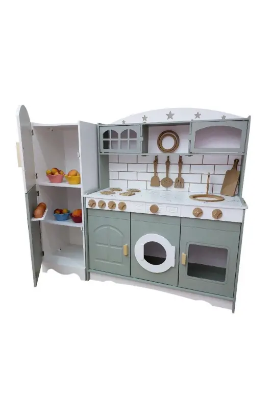 Play Kitchen with Refrigerator (LIME GREEN) - 4