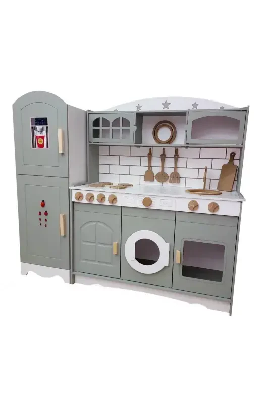 Play Kitchen with Refrigerator (LIME GREEN) - 2