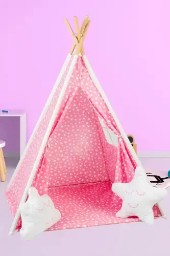 Playmate Indian Cotton Kids Play Tent-PINK - 1