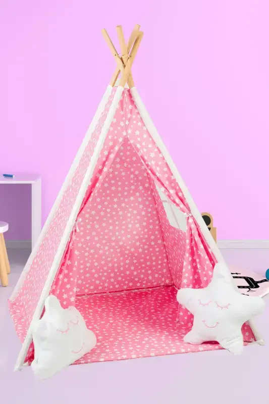 Playmate Indian Cotton Kids Play Tent-PINK - Modazone