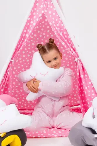 Playmate Indian Cotton Kids Play Tent-PINK - 6