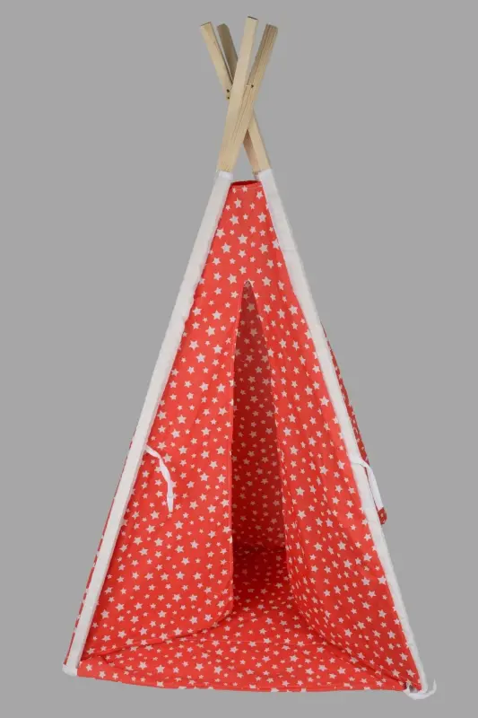 Playmate Indian Cotton Kids Play Tent-RED - 1