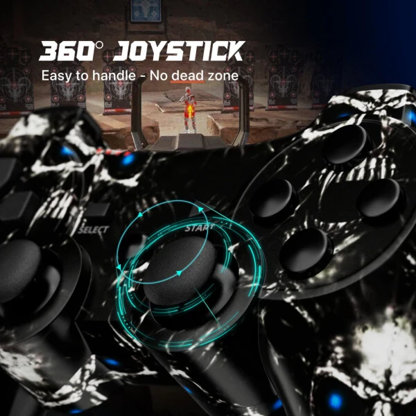 CHENGDAO 2-Pack Wireless Joysticks Video Game Controllers for P3/PC, Gift Set- - CHENGDAO (1)