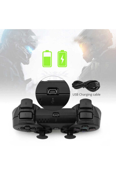 Playstation 3 O'yin Qo'lturi Joystick Double-Shock Ikki tomonlama tebranish va Anti-Shok Xususiyati Kulrang - 3