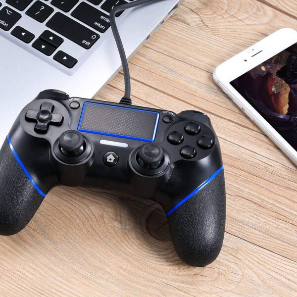 Playstation 4 için Kablolu Kontrol Cihazı, Profesyonel USB PS4 Kablolu Gamepad - 4