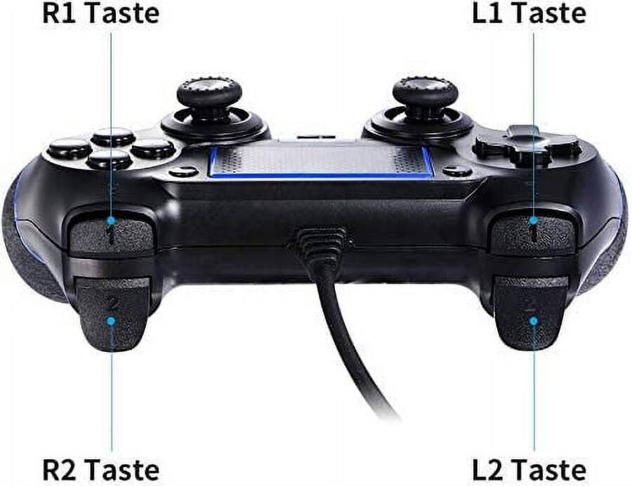 Playstation 4 için Kablolu Kontrol Cihazı, Profesyonel USB PS4 Kablolu Gamepad - 6