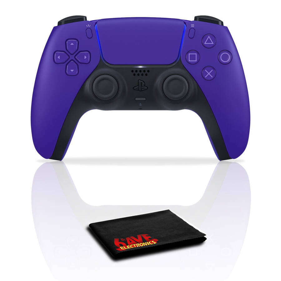 PlayStation 5 DualSense Controller (Galactic Purple) and 6Ave Cloth - 8