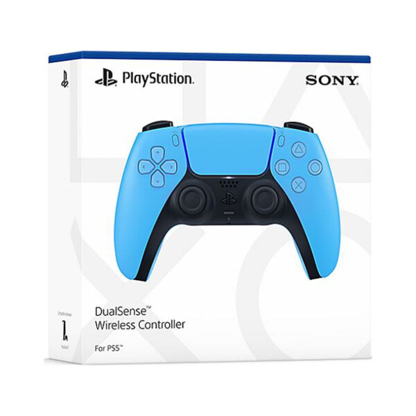 PlayStation 5 DualSense Wireless Controller (Starlight Blue) with 6Ave Cleaning Cloth - 13