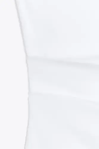 PLEATED ASYMMETRIC T-SHIRT-White - 8