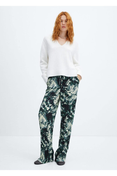 Pleated Batik Pants - MANGO WOMAN (1)