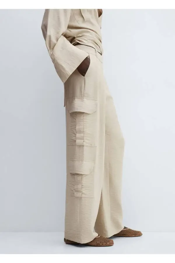 Pleated cargo pants - 1