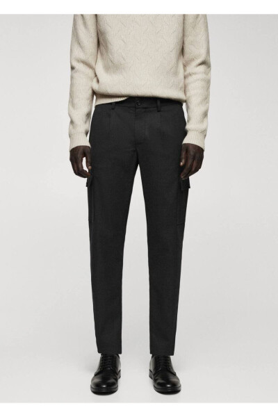 Pleated Cargo Pants - MANGO MAN