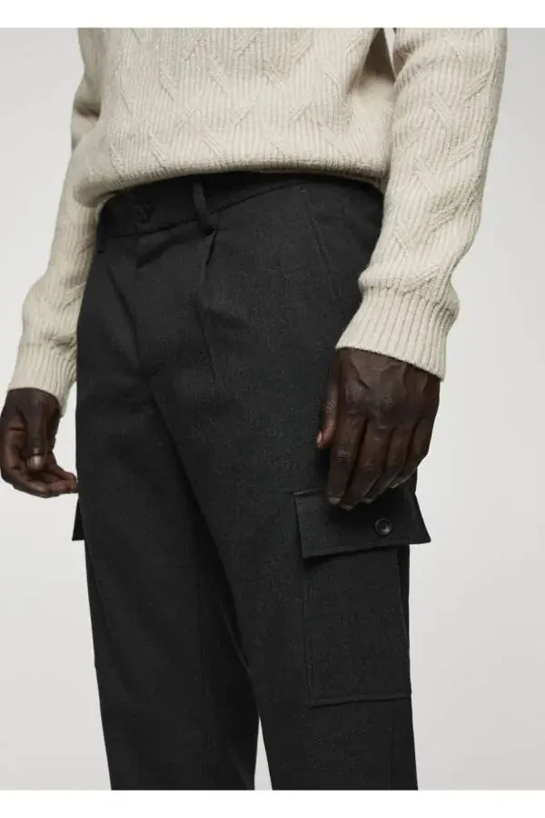 Pleated Cargo Pants - 4