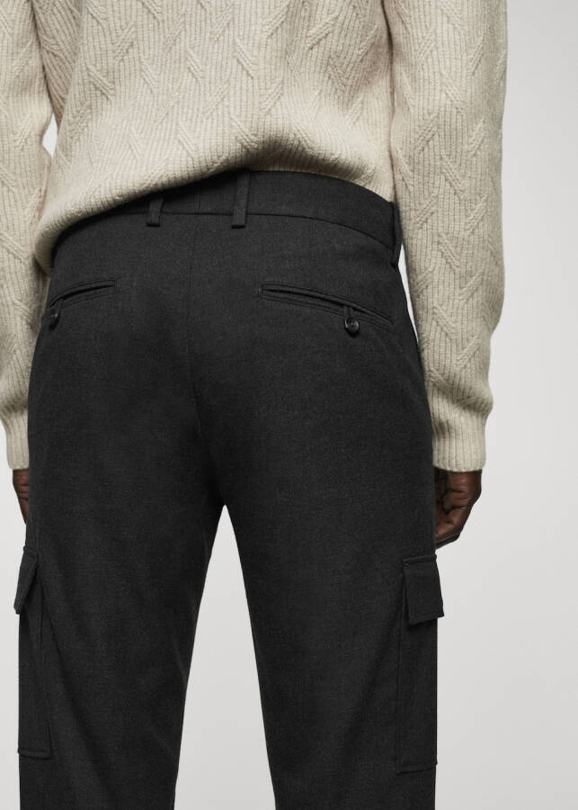 Pleated cargo pants - 1