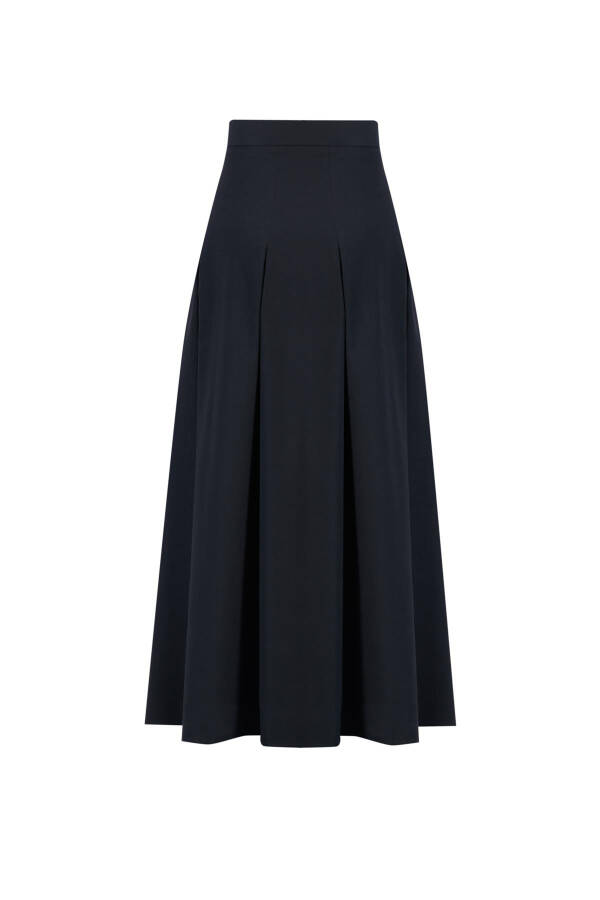 Pleated cotton skirt, Black (24K1705) - 15