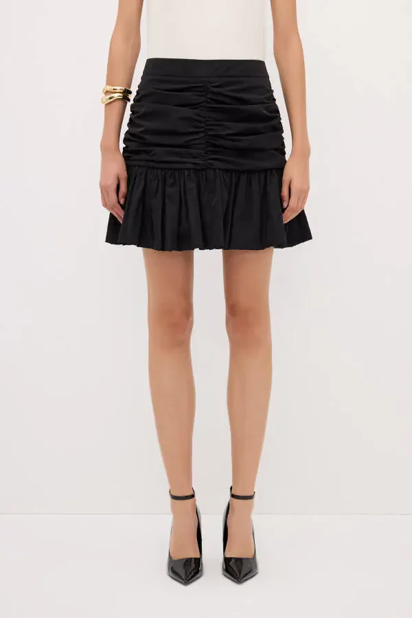 Pleated Detailed Taffeta Skirt - 2