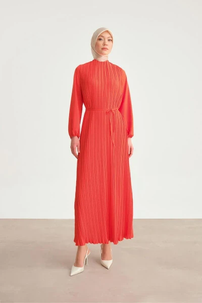 Pleated Dress 24yd9435 Coral - ARMINE (1)