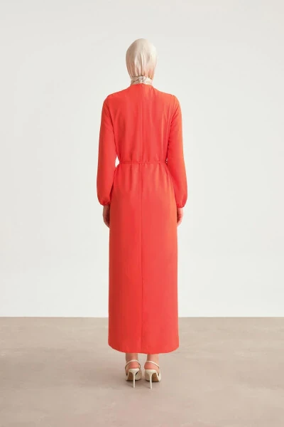 Pleated Dress 24yd9435 Coral - 5