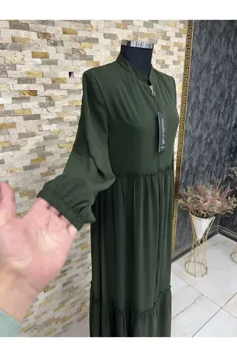 PLEATED FERACE-KHAKI - MODA İNCIR (1)