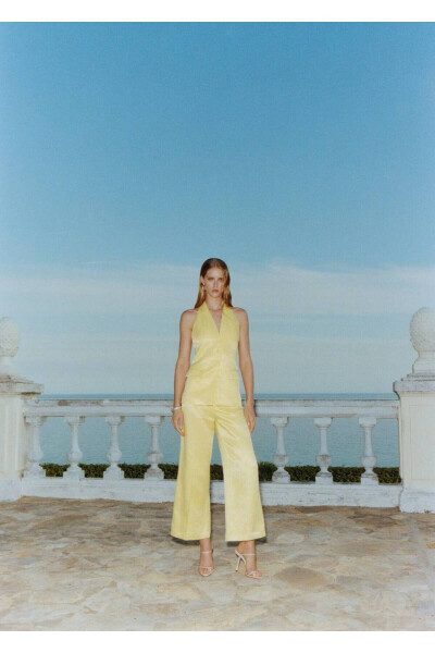 Pleated Flared Pants - MANGO WOMAN