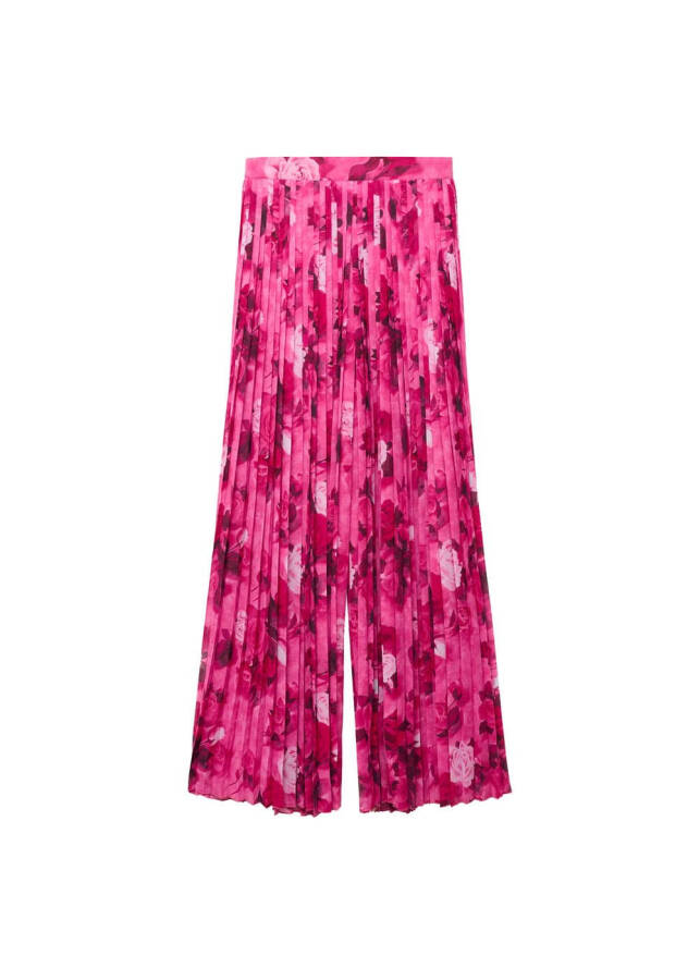 Pleated floral pants - 8